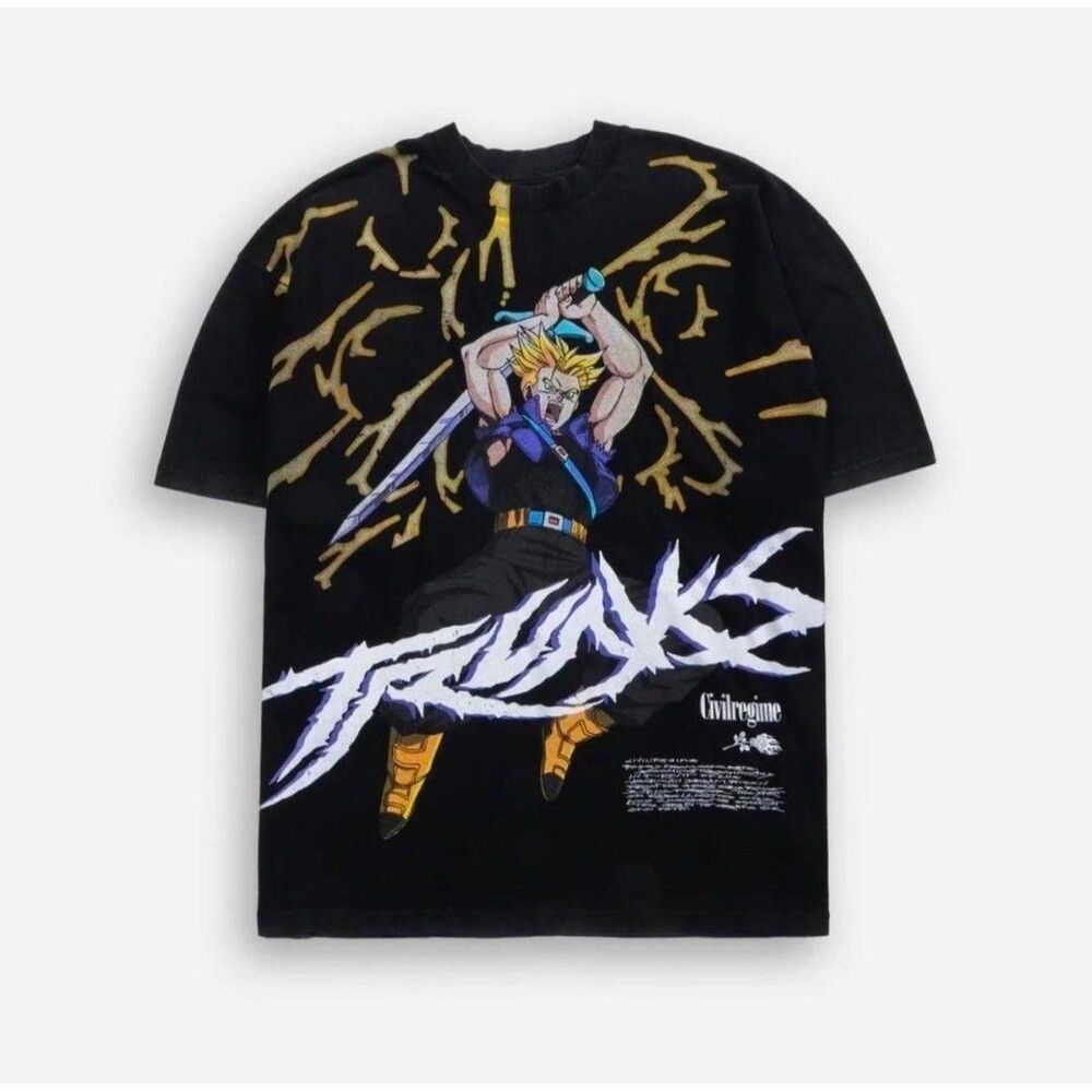 Civil Regime x Dragon Ball Z x Trunks Shirt Oversized Medium M OS